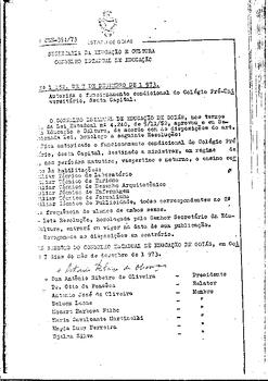 Resolução n. 1152 de 07 de dez. de 1973 : Autoriza o funcionamento condicional do Colégio Pré-Uni...