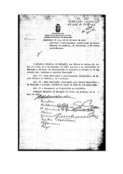 Resolução n. 113 de 27 de maio de 1966 : Autoriza o funcionamento condicional da Escola Técnica d...