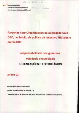 Parceria com organização da sociedade civil
